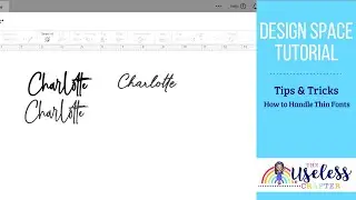 Tips to Handle Thin Fonts in Cricut Design Space