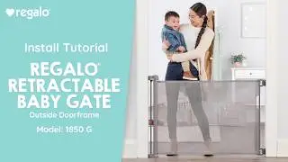 Regalo&reg; Retractable Baby Gate | Outside Doorframe Install Tutorial