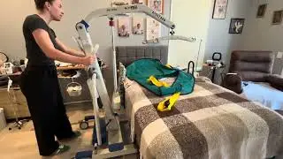 Demonstration of the brake to pivot technique using a mobile floor hoist