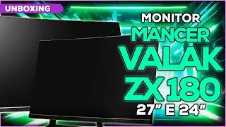 UNBOXING Monitor Gamer Mancer Valak ZX180, VA, Curvo, FHD, 1ms, 180Hz - 27'' e 24''