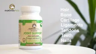 Joint Support Supplement by Makondo Pets. Collagen for Dogs and Cats with Vitamin C.
