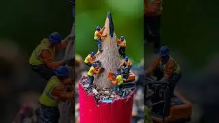 Tiny worker create beautiful art