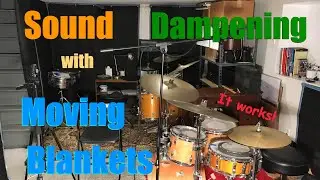 Sound Dampening with Moving Blankets in My Drum Studio