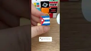 Drawing Cuba flag on the Rubik's Cube#drawing #diy #art #rubikscube #cuba #trending