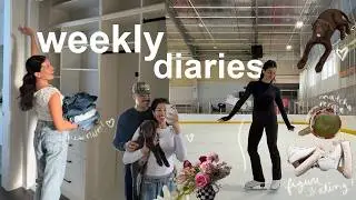 weekly vlog | ice skating, unboxing hauls, closet organization, & my matcha recipe!!