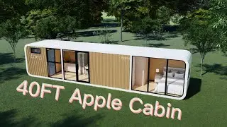20/40ft luxury steel structure apple cabin tiny home for living