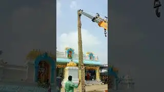 vemnoor village temple dwaja stambam prathista