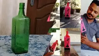 Bottle Art ||Painting || Balloon Girl On Bottle || Easy And Simple Way For Beginners ||  Jdvlogs #11