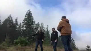Synchronized pistol shooting