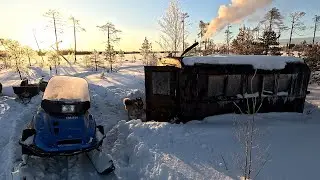 ТЕМНЕЛО НО РЫБАК СМОГ ДОБРАЛСЯ ДО БРОШЕННОГО ВАГОНА. ЧТО СЛУЧИЛОСЬ НА ЛЬДУ. ОПАСНАЯ ЗИМНЯЯ РЫБАЛКА
