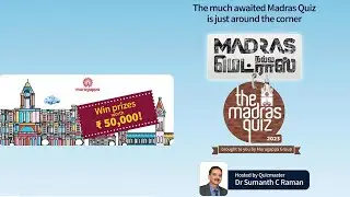🌐 Live:  The Madras Quiz 2023 Hosted by Quizmaster Dr Sumanth C Raman