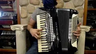 4256 - Black Excelsior Symphony Grand Piano Accordion LMMH 41 120 $2499