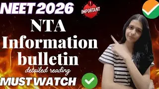 Detailed information bulletin NTA neet 2026 🔥🔥🔥🔥#nta #neet2026 #neetform #neetdocuments 