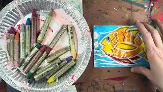 Printmaking styrofoam fish