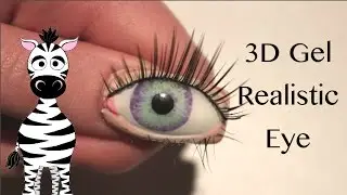 3D Realistic Eyeball Gel Nail Art Tutorial