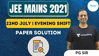 JEE Main Paper Solution | 22nd July Evening Shift | JEE Math Rankers | PG Sir