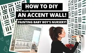 HOW TO DIY ACCENT WALL | Painting Baby Boy’s Nursery! $20 project!! Budget friendly & easy
