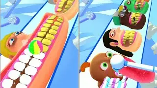 Teeth runner 🦷game Mix Levels Walk through (Android, ios Mobile game play)