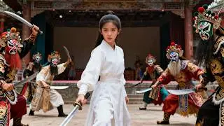 功夫少女誤入戲場，沒想到戲臺演員全是殺手僞裝！#kungfu #功夫