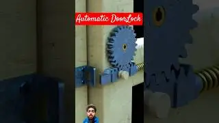 Automatic Door Lock Using Gear & Spring #amazing #simple #idea #diy #tools #woodworking #doorlock