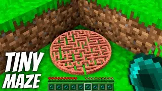 I found a ROUND TINY MAZE in Minecraft ! What's INSIDE the SMALLEST MAZE ?