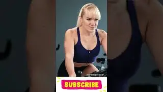 Smiling Fitness Woman in Sportswear Riding on Spinning Cycle ! #shorts #fitnessmotivation #fitness