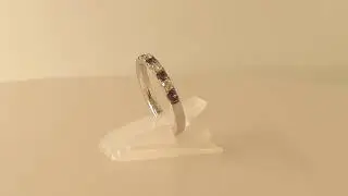 ALEXANDRITE AND DIAMOND SEMI ETERNITY RING BY GEMRIZE