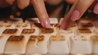 Oddly Satisfying Marshmallow Keyboard Typing ASMR ☁️✨