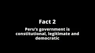Peru&rsquo;s government is constitutional, legitimate and democratic