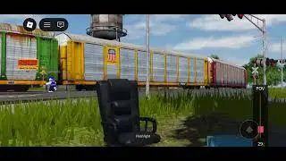 Santa fe train work at pizza place but with trains 