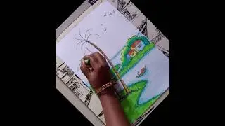 LEARN TO DRAW SCENERY STEP BY STEP  |  | AH KIDS ART ( Practice 102 )
