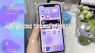 aesthetic phone transformation ⁽⁽◝꒰ ˙ ꒳ ˙ ꒱◜⁾⁾  !! purple aura theme (ios 15)