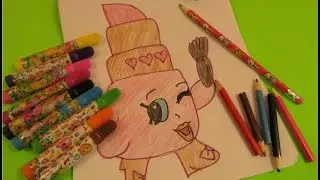 Shopkins Lippy Lips Awesome Drawing and Coloring- Fun Time!!!