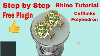 How to create Cufflinks in rhino 3d #023  Rhino Tutorial #023 Cufflink Tutorial  Free Plugins  Rhino