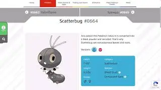Pok&eacute;mon Year Cycle - Day 664: Scatterbug (Official Pok&eacute;dex)