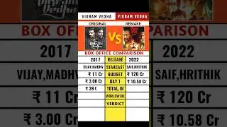 Vikram vedha original vs remake box office collection #shorts #vikramvedha #vijaysethupati