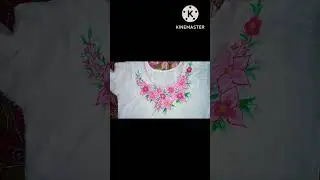 #fabric painting ,kurti pr  bnaae beautiful  flower ,new idea,new flows painting
