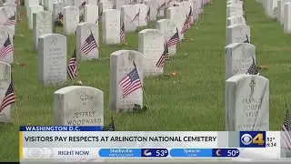 Visitors pay respects at Arlington National Cemetery