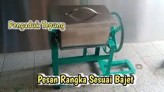 Mixer horizontal 10 kg | Rangka Mesin pengaduk tepung custom bentuk pisau di pesan dari pembeli 