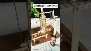 🔧 Crazy Vertical Conveyor Mechanism Using DC Motor! | #DIY #Tech #shorts #experiment