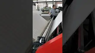 production of epe foam rolls of the extruder #epemachine #foamextruder #factory #epefoam