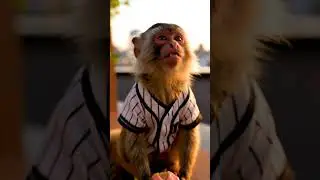 When a monkey meets a donut &mdash; pure joy in every bite! 🐒💖