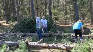 Storm damage in Vivian, LA