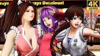 All Intros For Team Super Heroine - Athena & Mai & Yuri - KOFXV (PS5) The King of Fighter XV