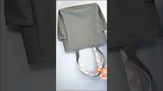 sewing tutorial/ How to make a canvas shoulder bag with side pockets #shorts #sewingtutorial