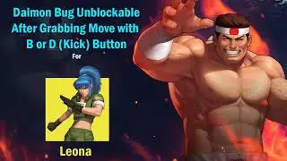 KOF 98 - Daimon Bug for Leona After Grabbing Move With Kick - Fightcade