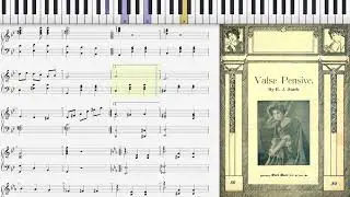 Valse Pensive by E. J. Stark (1913, Waltz piano solo)