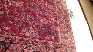 Red Persian Rug: American Sarouk