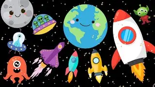 Space Rocket Adventure | Baby Sensory Video with Soothing Music and High Contrast