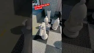 Life Size Chess Set 😳#short #shorts #chess #gaming #games #cool #collector #fun #finds #interesting